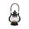 Black Iron Rustic Candle Holder Lantern, 9" x 8" x 5"